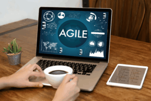 Agile Prozessgrafik als Symbol für flexible IT-Sicherheitsstrategien